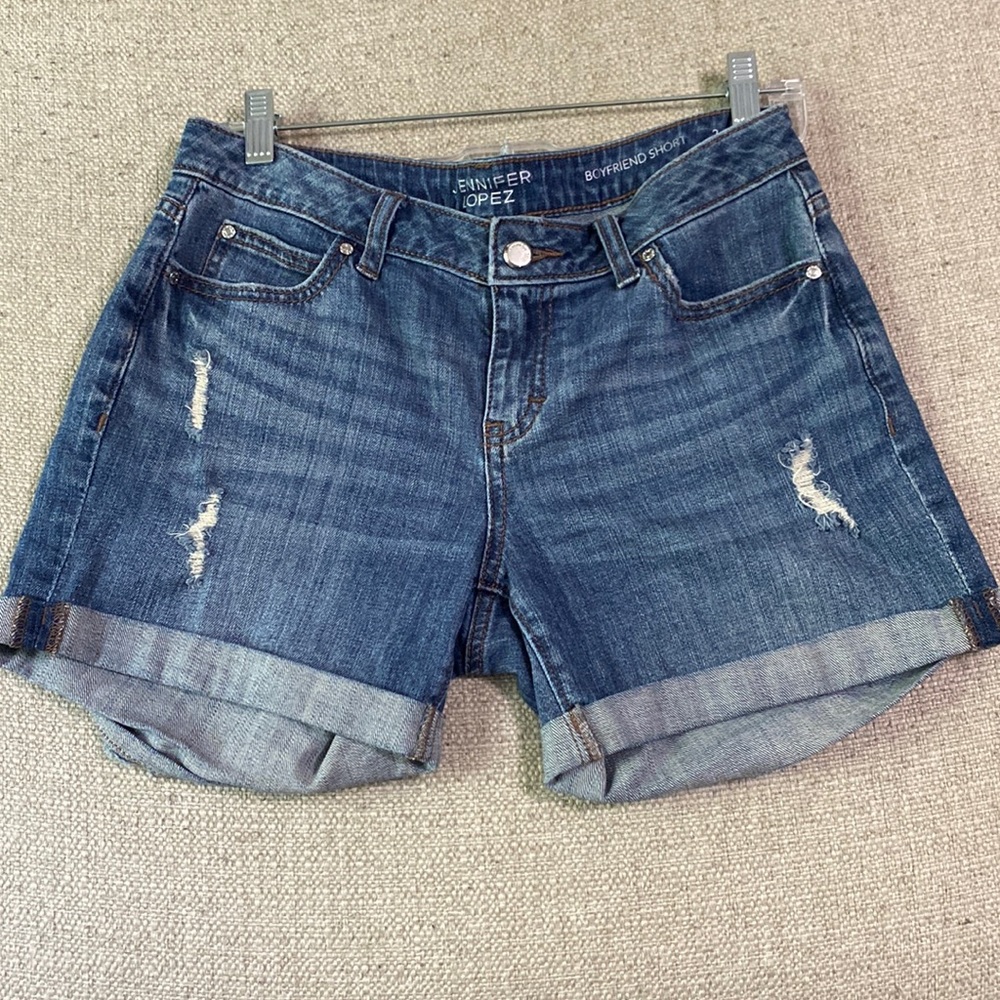 Jennifer Lopez (Boyfriend), Denim Jean Shorts. Size 2.